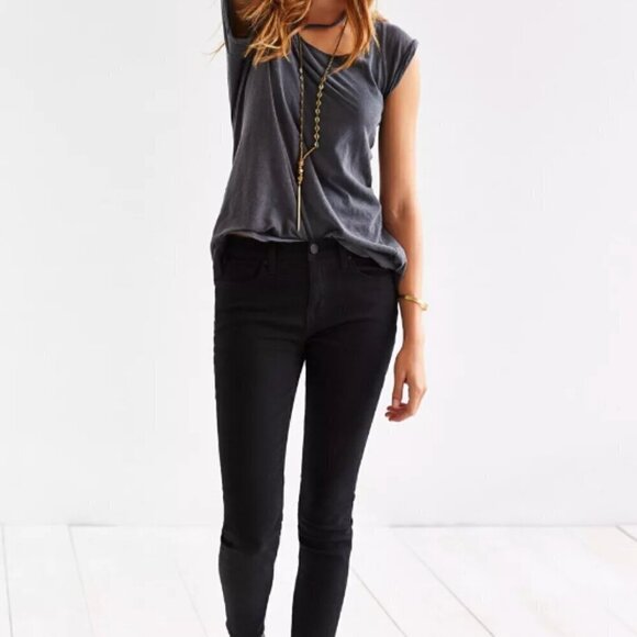 BDG Mid Rise Twig Black Skinny Slim Stretch Denim Jeans Pants Women's 8 / 29 - Picture 7 of 12